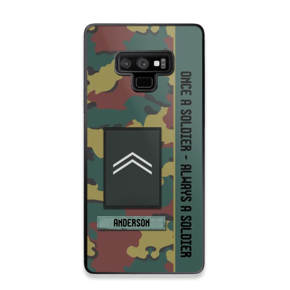 Personalized Belgium Soldier/ Veteran Once A Soldier Always A Soldier Phonecase 3D Printed QTDT1101