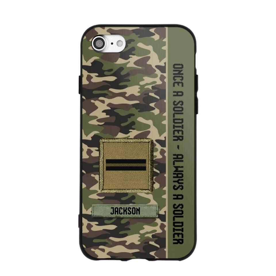 Personalized French Soldier/ Veteran Once A Soldier Always A Soldier Phonecase 3D Printed QTDT1101