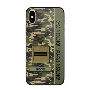 Personalized French Soldier/ Veteran Once A Soldier Always A Soldier Phonecase 3D Printed QTDT1101