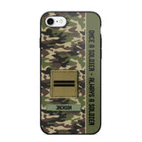 Personalized French Soldier/ Veteran Once A Soldier Always A Soldier Phonecase 3D Printed QTDT1101