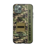 Personalized French Soldier/ Veteran Once A Soldier Always A Soldier Phonecase 3D Printed QTDT1101