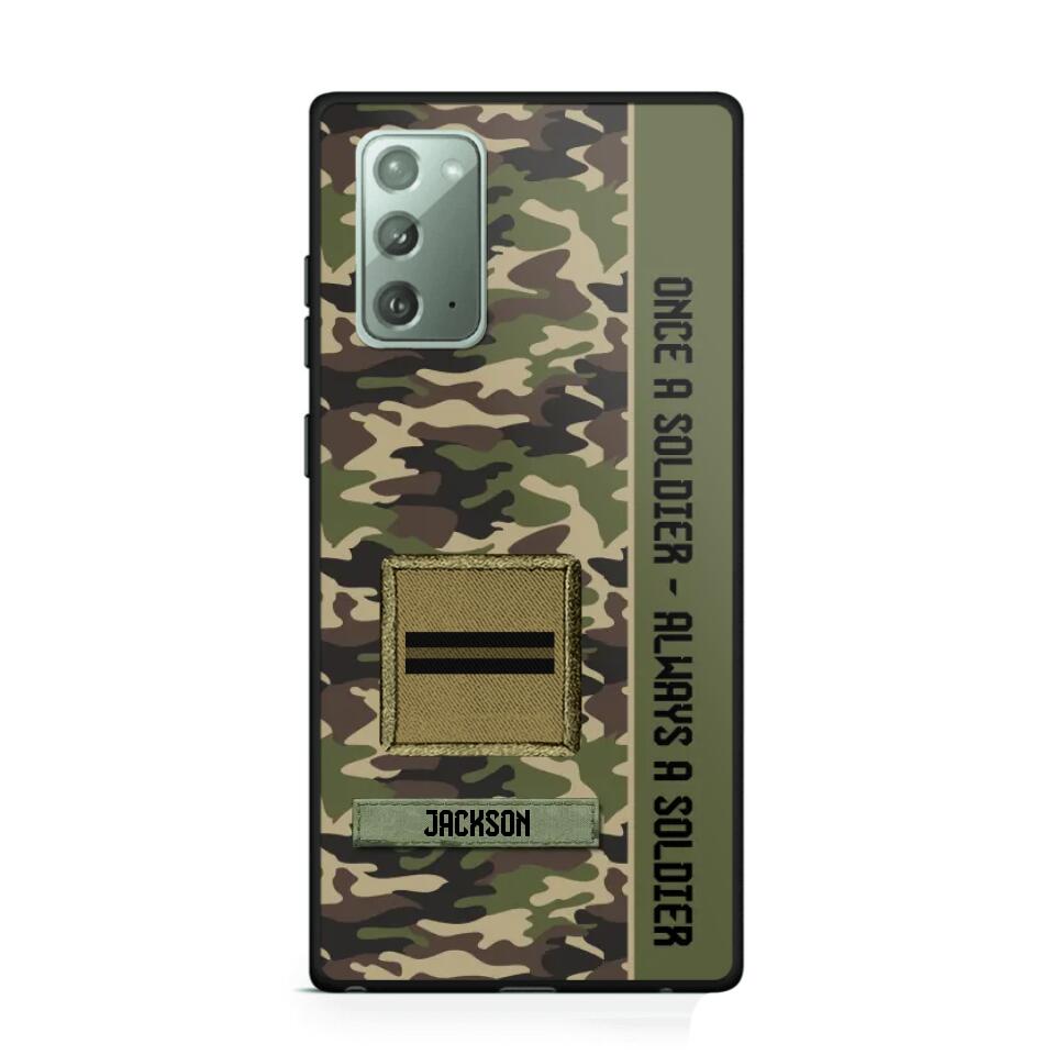 Personalized French Soldier/ Veteran Once A Soldier Always A Soldier Phonecase 3D Printed QTDT1101