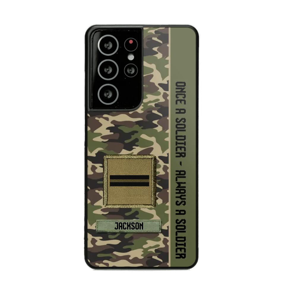 Personalized French Soldier/ Veteran Once A Soldier Always A Soldier Phonecase 3D Printed QTDT1101