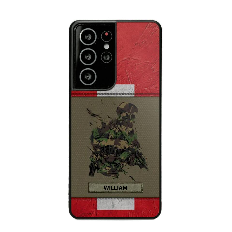 Personalized Swiss Soldier/ Veteran Phonecase 3D Printed 23JAN-HY13