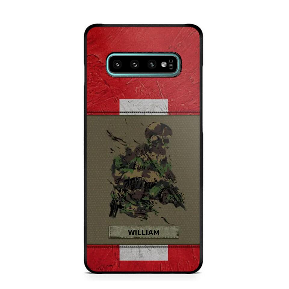 Personalized Swiss Soldier/ Veteran Phonecase 3D Printed 23JAN-HY13