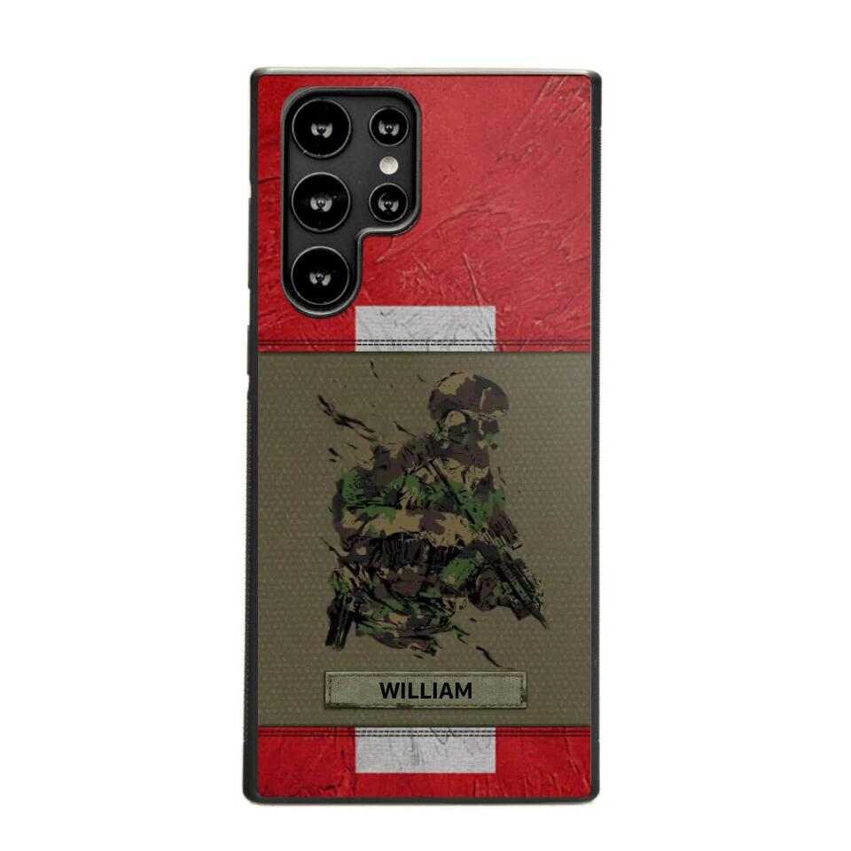 Personalized Swiss Soldier/ Veteran Phonecase 3D Printed 23JAN-HY13