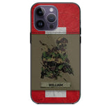 Personalized Swiss Soldier/ Veteran Phonecase 3D Printed 23JAN-HY13