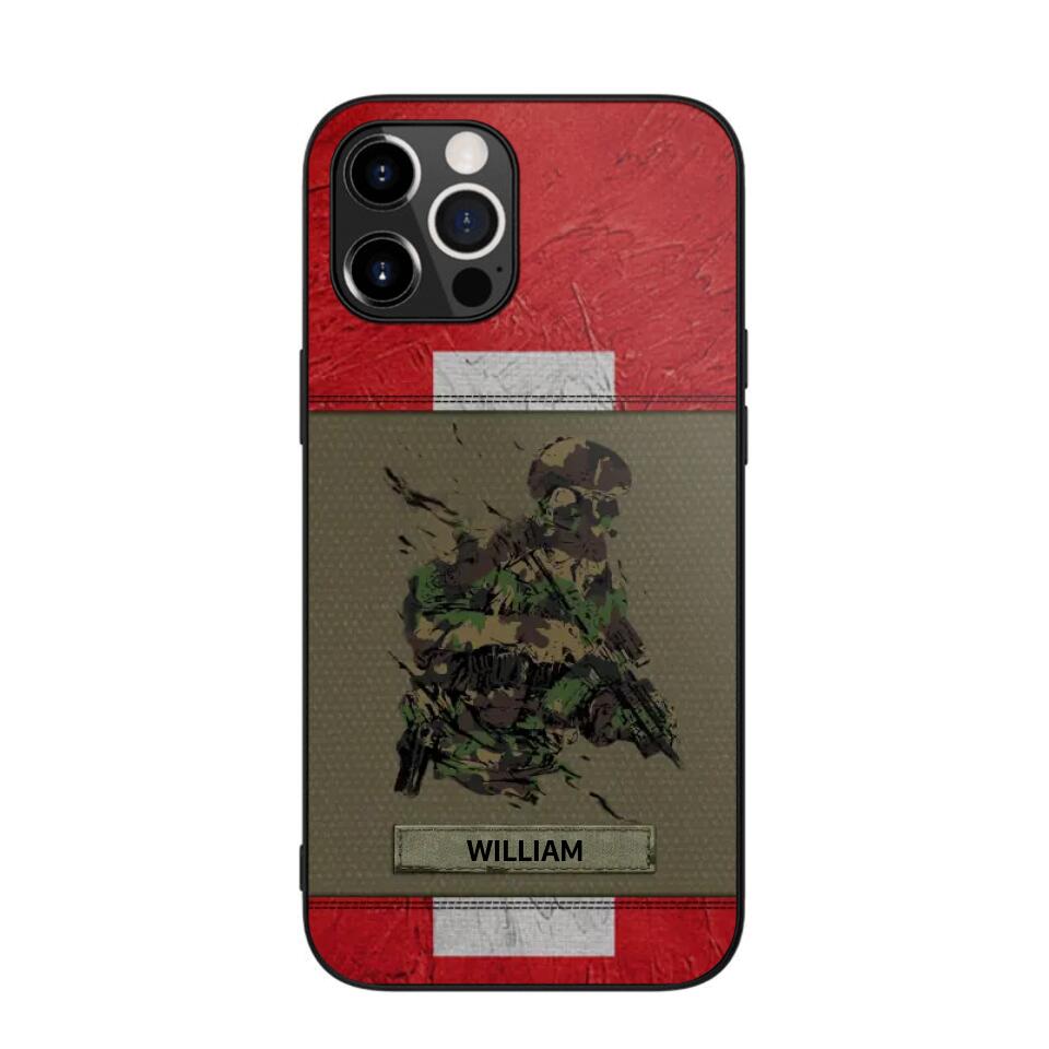 Personalized Swiss Soldier/ Veteran Phonecase 3D Printed 23JAN-HY13