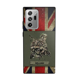 Personalized UK Soldier/ Veteran Phonecase 3D Printed 23JAN-HY13