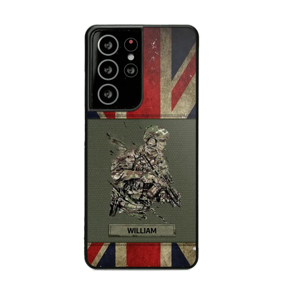 Personalized UK Soldier/ Veteran Phonecase 3D Printed 23JAN-HY13