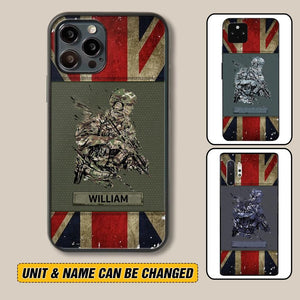 Personalized UK Soldier/ Veteran Phonecase 3D Printed 23JAN-HY13