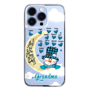 Personalized Grandma Snowman I Love You To The Moon And Back kid Name Heart Phonecase 3D Printed 23JAN-DT13