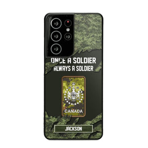 Personalized Canadian Soldier/ Veteran Once A Soldier Always A Soldier Phonecase 3D Printed QTHQ1701