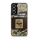 Personalized UK Soldier/ Veteran Once A Soldier Always A Soldier Phonecase 3D Printed QTHQ1701