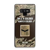 Personalized UK Soldier/ Veteran Once A Soldier Always A Soldier Phonecase 3D Printed QTHQ1701