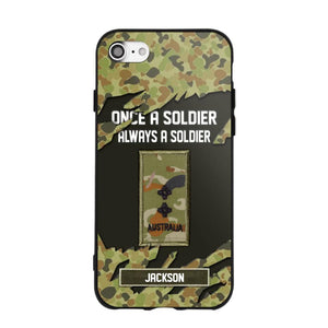 Personalized Australian Soldier/ Veteran Once A Soldier Always A Soldier Phonecase 3D Printed QTHQ1701