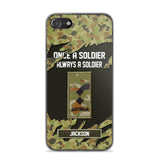 Personalized Australian Soldier/ Veteran Once A Soldier Always A Soldier Phonecase 3D Printed QTHQ1701