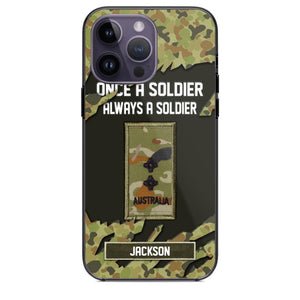 Personalized Australian Soldier/ Veteran Once A Soldier Always A Soldier Phonecase 3D Printed QTHQ1701