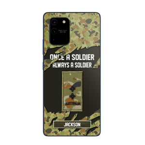 Personalized Australian Soldier/ Veteran Once A Soldier Always A Soldier Phonecase 3D Printed QTHQ1701