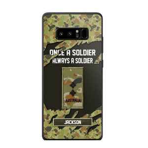 Personalized Australian Soldier/ Veteran Once A Soldier Always A Soldier Phonecase 3D Printed QTHQ1701