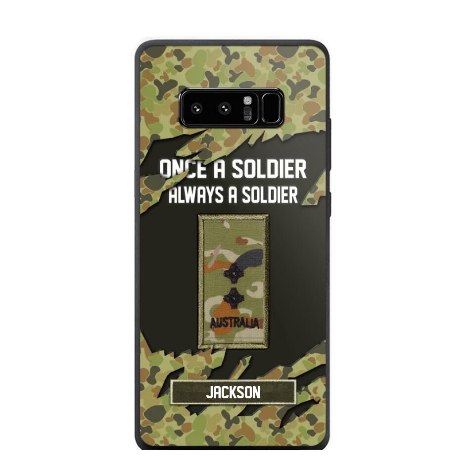 Personalized Australian Soldier/ Veteran Once A Soldier Always A Soldier Phonecase 3D Printed QTHQ1701