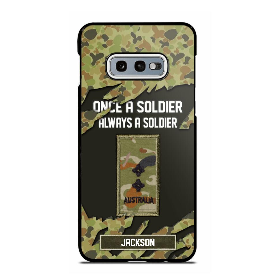 Personalized Australian Soldier/ Veteran Once A Soldier Always A Soldier Phonecase 3D Printed QTHQ1701