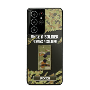 Personalized Australian Soldier/ Veteran Once A Soldier Always A Soldier Phonecase 3D Printed QTHQ1701