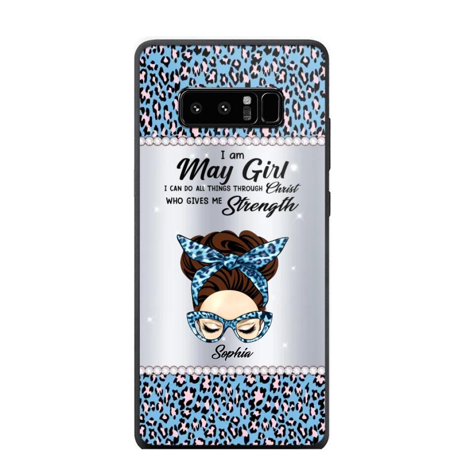 Personalized I Am May Girl I Can Do All Things Through Christ Who Gives Me Strength Phonecase Printed 23JAN-HQ30