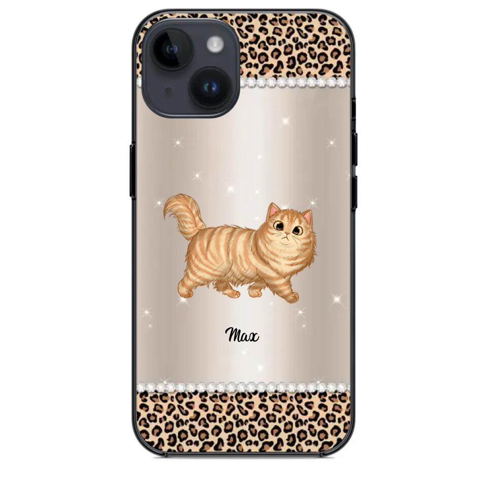 Personalized Leopard Skin Cat Phonecase Printed 23JAN-VD30