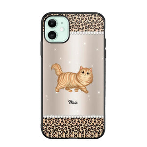 Personalized Leopard Skin Cat Phonecase Printed 23JAN-VD30