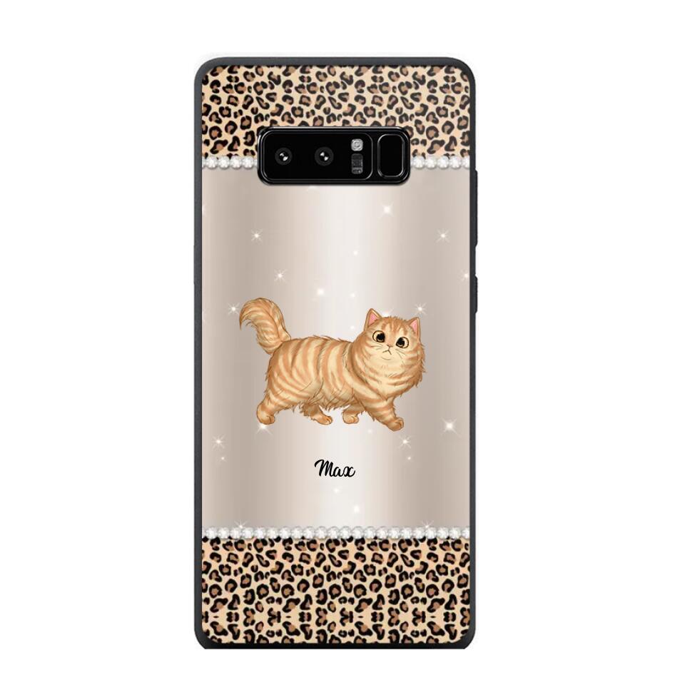 Personalized Leopard Skin Cat Phonecase Printed 23JAN-VD30