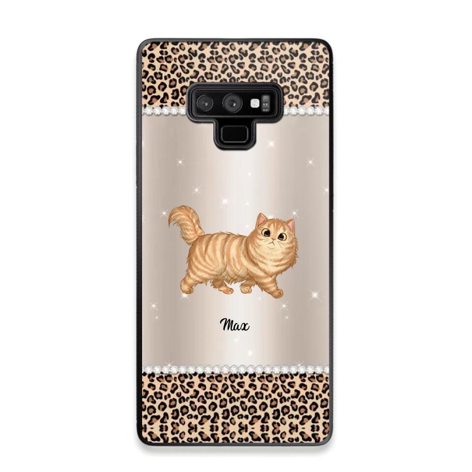 Personalized Leopard Skin Cat Phonecase Printed 23JAN-VD30