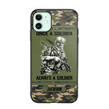 Personalized Once A Soldier Always A Soldier France Soldier/Veteran Phonecase Printed 23JAN-DT31