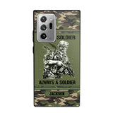 Personalized Once A Soldier Always A Soldier France Soldier/Veteran Phonecase Printed 23JAN-DT31