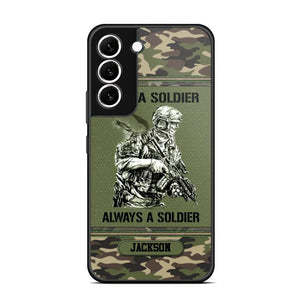 Personalized Once A Soldier Always A Soldier France Soldier/Veteran Phonecase Printed 23JAN-DT31