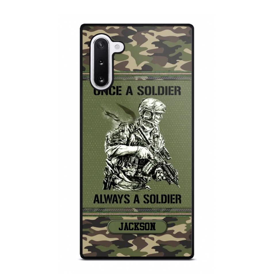 Personalized Once A Soldier Always A Soldier France Soldier/Veteran Phonecase Printed 23JAN-DT31