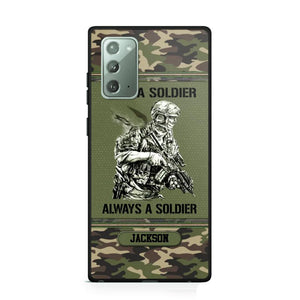 Personalized Once A Soldier Always A Soldier France Soldier/Veteran Phonecase Printed 23JAN-DT31