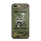 Personalized Once A Soldier Always A Soldier German Soldier/Veteran Phonecase Printed 23JAN-DT31