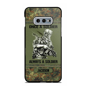 Personalized Once A Soldier Always A Soldier German Soldier/Veteran Phonecase Printed 23JAN-DT31