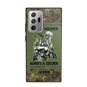 Personalized Once A Soldier Always A Soldier German Soldier/Veteran Phonecase Printed 23JAN-DT31