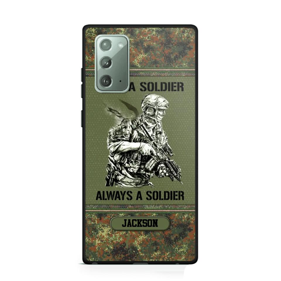 Personalized Once A Soldier Always A Soldier German Soldier/Veteran Phonecase Printed 23JAN-DT31