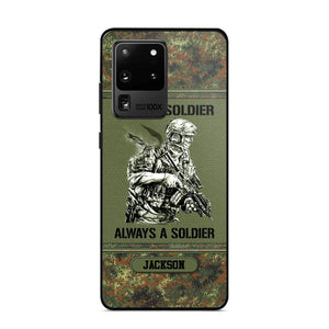 Personalized Once A Soldier Always A Soldier German Soldier/Veteran Phonecase Printed 23JAN-DT31