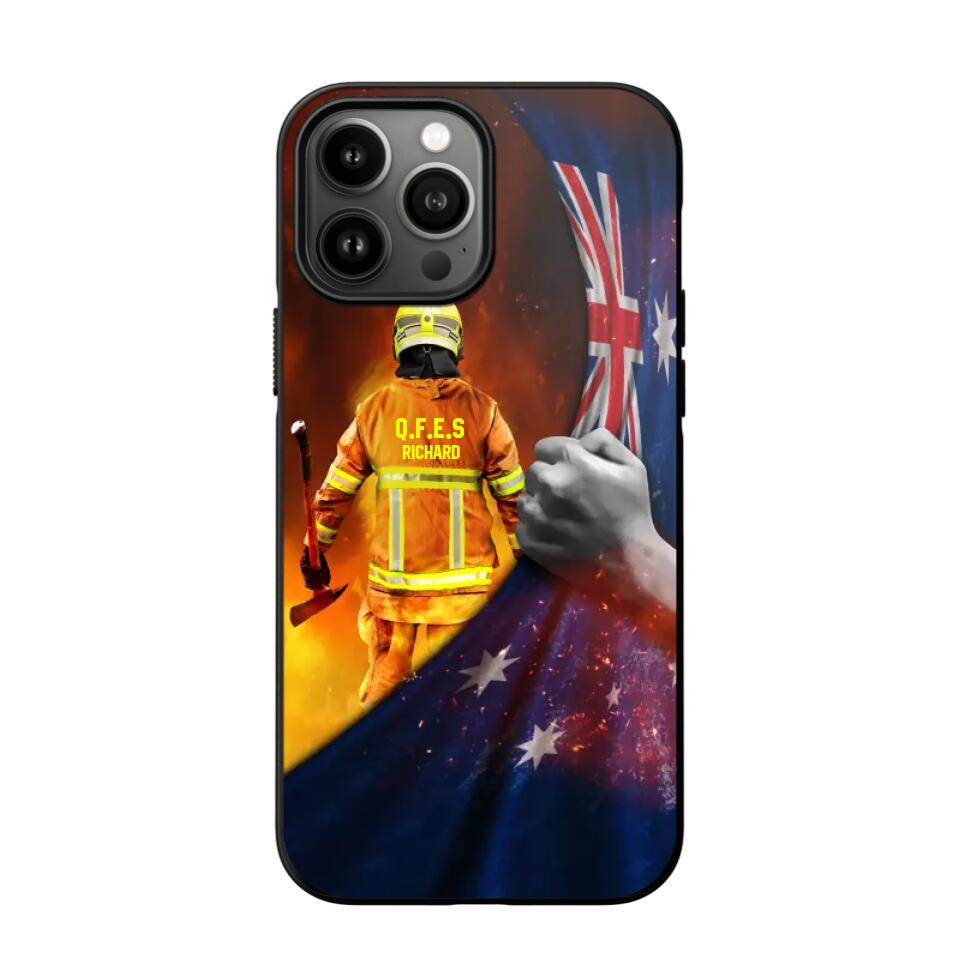 Personalized Australian Firefighter Uniform Flag Phonecase Printed 23FEB-DT01