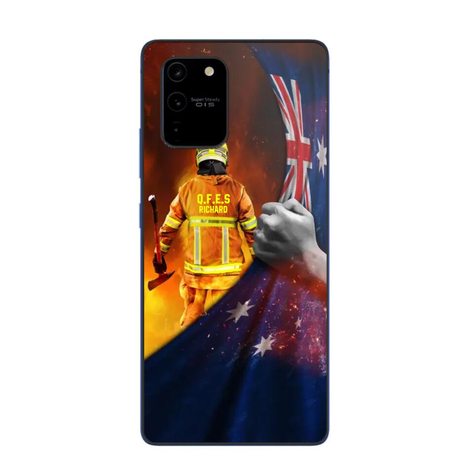 Personalized Australian Firefighter Uniform Flag Phonecase Printed 23FEB-DT01