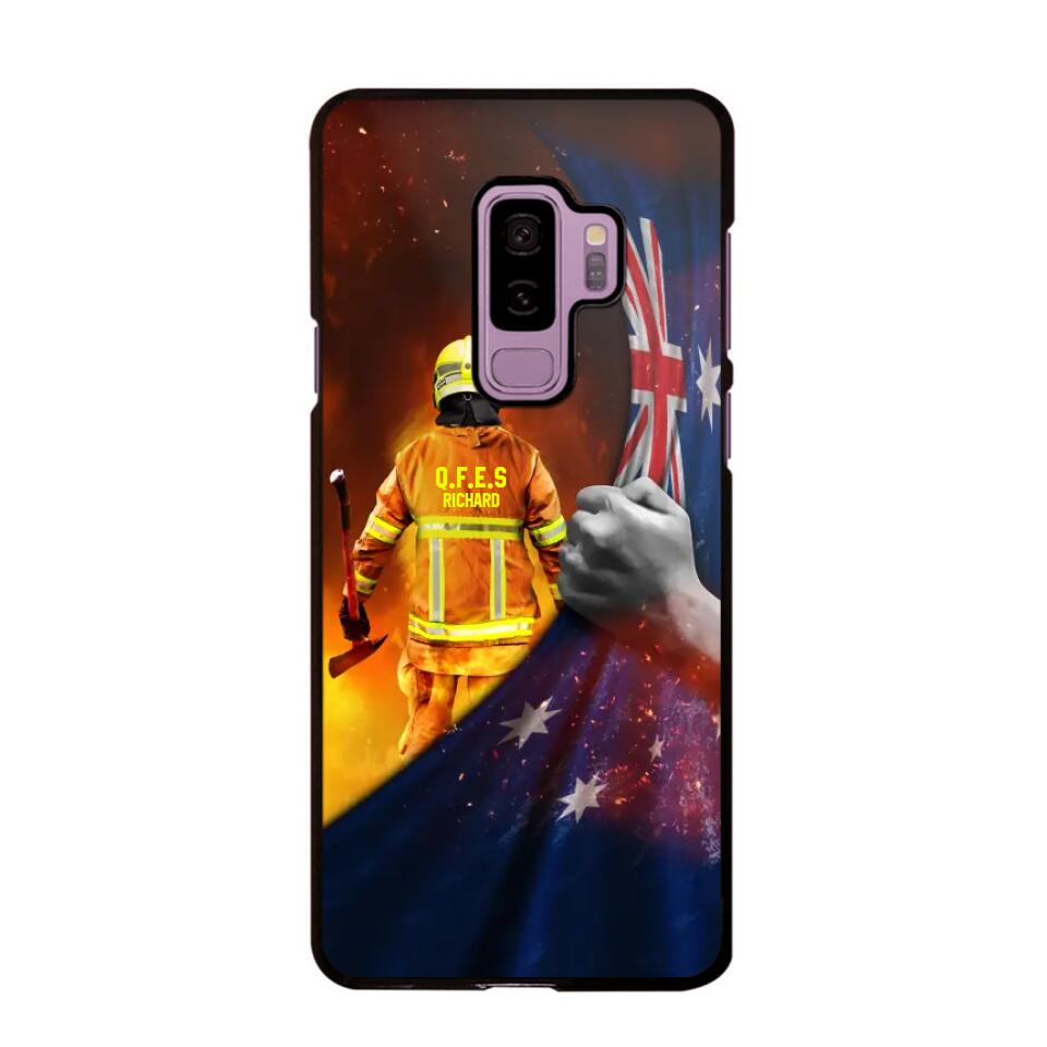 Personalized Australian Firefighter Uniform Flag Phonecase Printed 23FEB-DT01