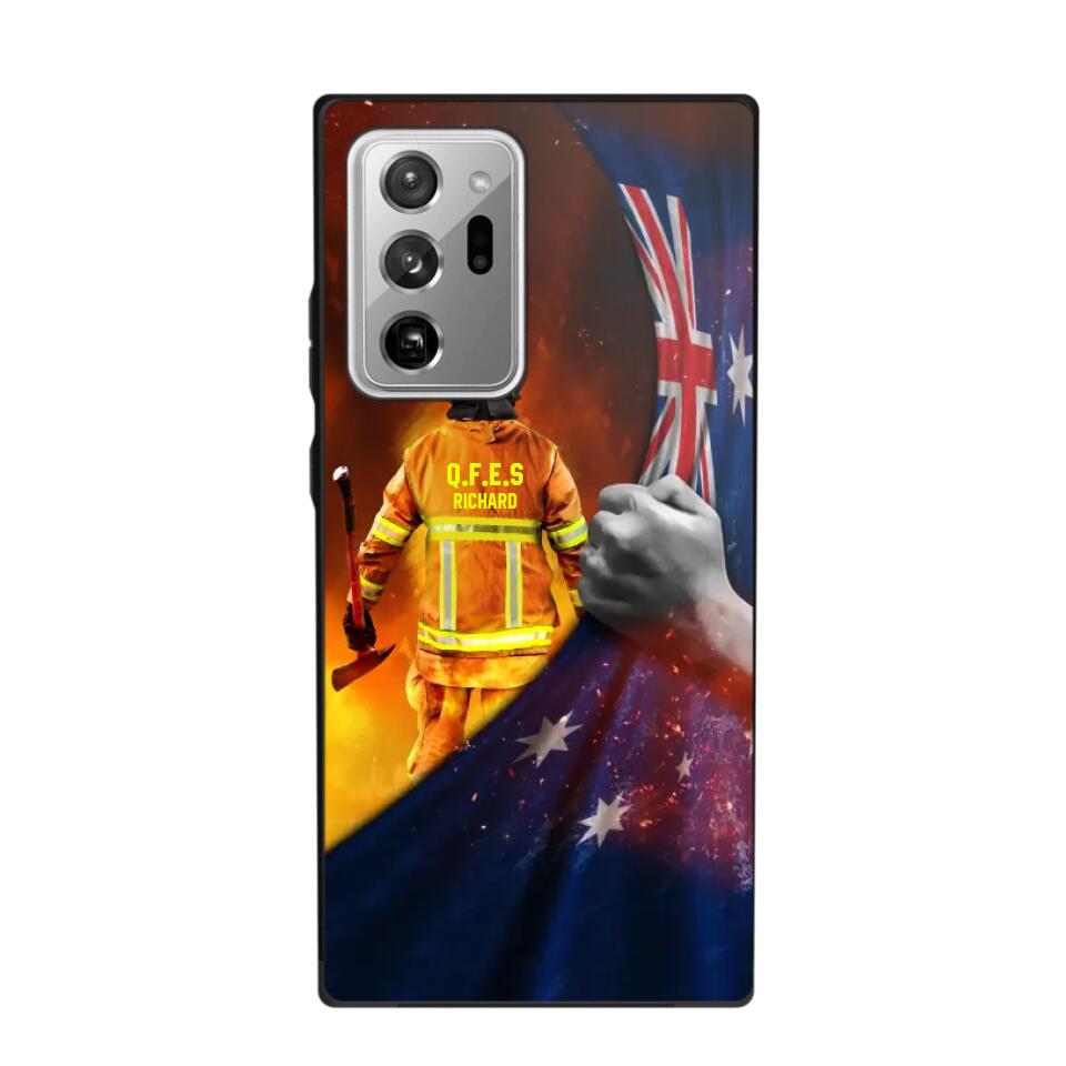 Personalized Australian Firefighter Uniform Flag Phonecase Printed 23FEB-DT01