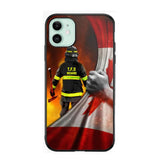 Personalized Canadian Firefighter Uniform Flag Phonecase Printed 23FEB-DT01