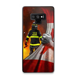 Personalized Canadian Firefighter Uniform Flag Phonecase Printed 23FEB-DT01