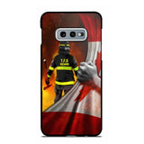 Personalized Canadian Firefighter Uniform Flag Phonecase Printed 23FEB-DT01