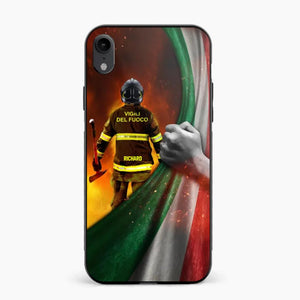 Personalized Italian Firefighter Uniform Flag Phonecase Printed 23FEB-DT01